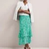 Lotta Cotton Blend Maxi Skirt - Green White Palm Floral -Cheap Closet Curation Store SU24 SK189 LOTTA GREENWHITEPALMFLORALPRINT LS 214