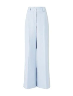 Tyler Linen Blend Wide Leg Trouser - Pale Blue 17 Tyler Linen Blend Wide Leg Trouser - Pale Blue -Cheap Closet Curation Store SU24 TR97 TYLER PALEBLUE CO