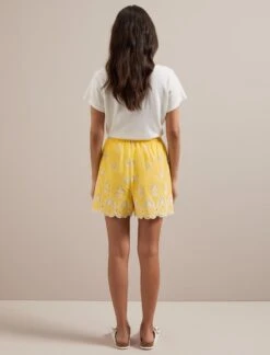 Bonnie Organic Cotton Shorts - Yellow White 10 Bonnie Organic Cotton Shorts - Yellow White -Cheap Closet Curation Store SU24 TR98 BONNIE YELLOWWHITE LS 967