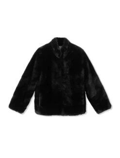 Carly Faux Fur Cropped Coat - Black -Cheap Closet Curation Store WI21 C4 CARLY BLACK CO