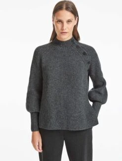 Cara Wool Jumper - Grey Melange