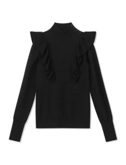 Loulou Wool Jumper - Black -Cheap Closet Curation Store WI21 K41 LOULOU BLACK CO