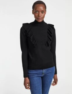 Loulou Wool Jumper - Black