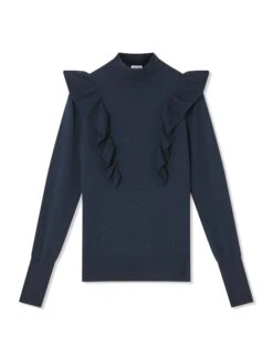 Loulou Wool Jumper - Denim Blue -Cheap Closet Curation Store WI21 K41 LOULOU DENIMBLUE CO