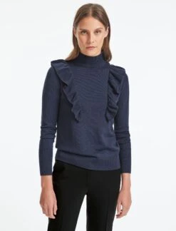 Loulou Wool Jumper - Denim Blue