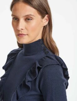 Loulou Wool Jumper - Denim Blue -Cheap Closet Curation Store WI21 K41 LOULOU DENIM BLUE LS 7086