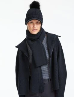 Sylvie Wool Scarf - Dark Green -Cheap Closet Curation Store WI21 SC2 SYLVIE NAVY LS 7868 cropped b57bac9d 9cf2 4529 acd6 e1e63669231e