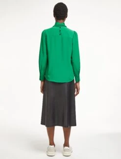 Bianca Blouse With Scarf - Emerald Green -Cheap Closet Curation Store WI22 B124 BIANCA EMERALDGREEN LS 1841