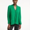 Carla Blouse With Scarf - Emerald Green -Cheap Closet Curation Store WI22 B125 CARLA EMERALDGREEN LS 2003