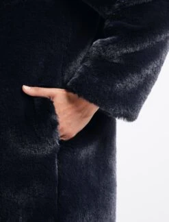 Christie Faux Fur Coat - Navy -Cheap Closet Curation Store WI22 C9 CHRISTIE NAVY LS 4225