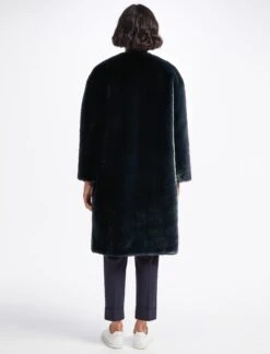 Christie Faux Fur Coat - Navy -Cheap Closet Curation Store WI22 C9 CHRISTIE NAVY LS 4239