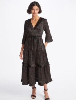 Cordelia V Neck Maxi Dress - Red Blue Wiggle Print 11 Cordelia V Neck Maxi Dress - Red Blue Wiggle Print -Cheap Closet Curation Store WI22 D465 CORDELIA RED BLUE WIGGLEPRINT LS 2766