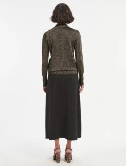 Josie Lurex Collared Jumper - Dark Gold -Cheap Closet Curation Store WI22 K101 JOSIE DARKGOLD LS 510