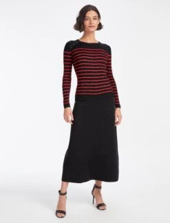 Frieda Lurex Jumper - Black Red Stripe -Cheap Closet Curation Store WI22 K110 FRIEDA BLACK RED STRIPE LS 1599