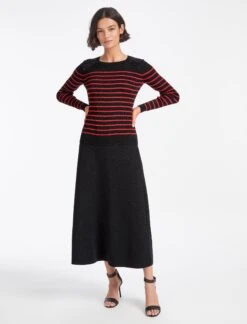 Frieda Lurex Jumper - Black Red Stripe -Cheap Closet Curation Store WI22 K110 FRIEDA BLACK RED STRIPE LS 1607