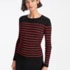 Frieda Lurex Jumper - Black Red Stripe 2 Frieda Lurex Jumper - Black Red Stripe -Cheap Closet Curation Store WI22 K110 FRIEDA BLACK RED STRIPE LS 1625