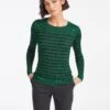 Frieda Lurex Jumper - Emerald Green Black Stripe 1 Frieda Lurex Jumper - Emerald Green Black Stripe -Cheap Closet Curation Store WI22 K110 FRIEDA EMERALDGREEN BLACK STRIPE LS 1732