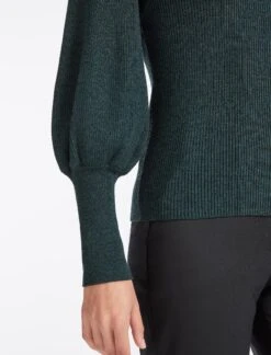 Johanna Wool Rib Knit Jumper - Dark Green -Cheap Closet Curation Store WI22 K112 JOHANNA DARKGREEN LS 1815