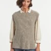 Janice Wool Round Neck Sleeveless Jumper - Taupe -Cheap Closet Curation Store WI22 K129 JANICE TAUPE LS 1550