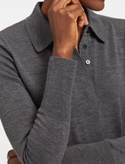 Josie Wool Collared Jumper - Mid Grey -Cheap Closet Curation Store WI22 K24 JOSIE MIDGREY LS 320