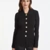 Kelis Wool Rib Knit Cardigan - Black -Cheap Closet Curation Store WI22 K97 BLACK LS 2043