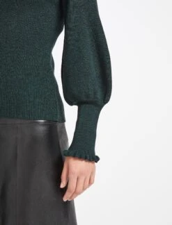 Judy Wool Rib Knit Jumper - Dark Green -Cheap Closet Curation Store WI22 K99 JUDY DARKGREEN LS 0830