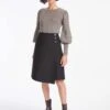 Audrey Classic Wool A Line Skirt - Black -Cheap Closet Curation Store WI22 SK73 AUDREY BLACK LS 0553