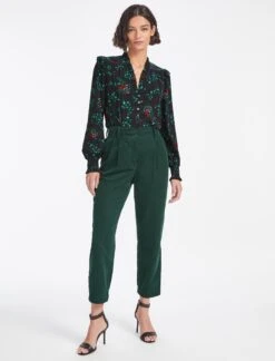 Tyson Pin Corduroy Trouser - Forest Green -Cheap Closet Curation Store WI22 TR68 TYSON FORESTGREEN LS 0401