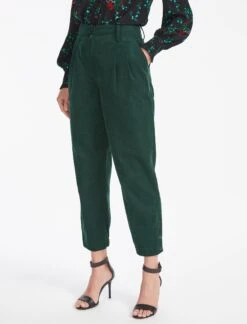Tyson Pin Corduroy Trouser - Forest Green -Cheap Closet Curation Store WI22 TR68 TYSON FORESTGREEN LS 0456