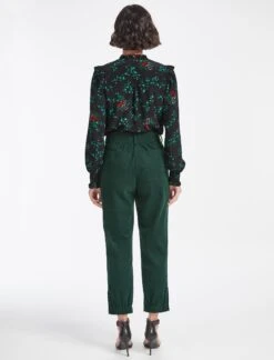 Tyson Pin Corduroy Trouser - Forest Green -Cheap Closet Curation Store WI22 TR68 TYSON FORESTGREEN LS 0471