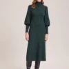 Eva Merino Wool Roll Neck Dress - Dark Green -Cheap Closet Curation Store WI23 D574 EVA DARKGREEN LS 35259