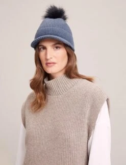 Beata Wool Hat - Denim Blue