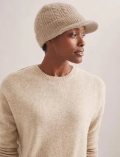 Beata Cashmere Hat - Beige -Cheap Closet Curation Store WI23 H3 BEATA BEIGE LS 1324