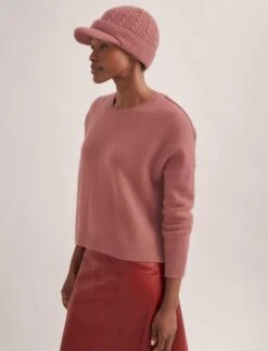 Beata Cashmere Hat - Dark Rose -Cheap Closet Curation Store WI23 H3 BEATA DARKROSE K169 LAINEY DARK ROSE SK119 TIANA RED 1253