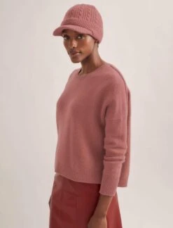 Beata Cashmere Hat - Dark Rose -Cheap Closet Curation Store WI23 H3 BEATA DARKROSE K169 LAINEY DARK ROSE SK119 TIANA RED 1258