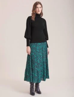 Eva Wool Roll Neck Jumper - Black -Cheap Closet Curation Store WI23 K10 EVA BLACK LS 36575