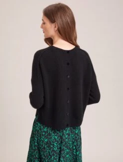 Lainey Cashmere Jumper - Black -Cheap Closet Curation Store WI23 K169 LAINEY BLACK SK181 SAWYER GREEN BRAMBLE PRINT 33601