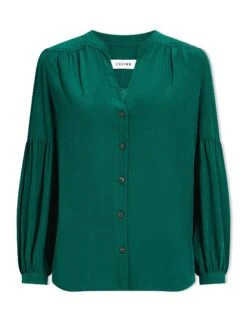 Ella Silk Shirt - Dark Green 17 Ella Silk Shirt - Dark Green -Cheap Closet Curation Store WI23 S82 ELLA DARKGREEN CO
