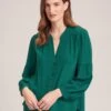 Ella Silk Shirt - Dark Green -Cheap Closet Curation Store WI23 S82 ELLA DARKGREEN LS 33744