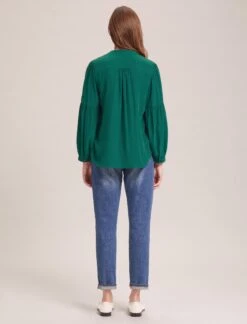 Ella Silk Shirt - Dark Green 16 Ella Silk Shirt - Dark Green -Cheap Closet Curation Store WI23 S82 ELLA DARKGREEN LS 33788