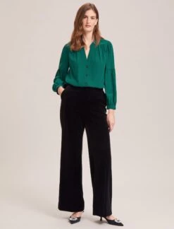 Ella Silk Shirt - Dark Green 13 Ella Silk Shirt - Dark Green -Cheap Closet Curation Store WI23 S82 ELLA DARKGREEN LS 33830